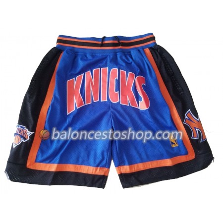NBA New York Knicks Pantalones de Bolsillo para Hombre Azul Swingman